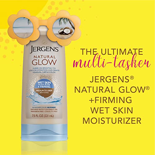Jergens Natural Glow +FIRMING In-shower Self Tanner Lotion, Sunless Tanning f...