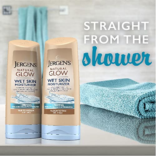 Jergens Natural Glow +FIRMING In-shower Self Tanner Lotion, Sunless Tanning f...