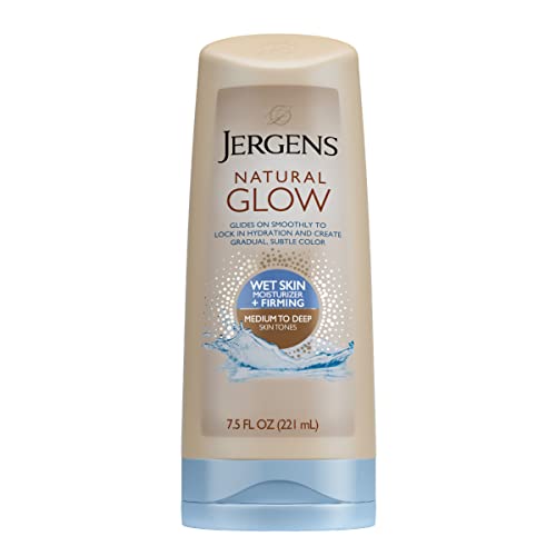Jergens Natural Glow +FIRMING In-shower Self Tanner Lotion, Sunless Tanning f...