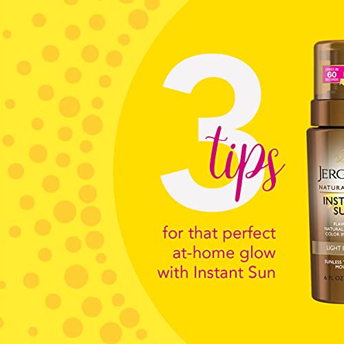 Jergens Natural Glow Instant Self Tanner Mousse, Sunless Deep Bronze Tan, Sun...