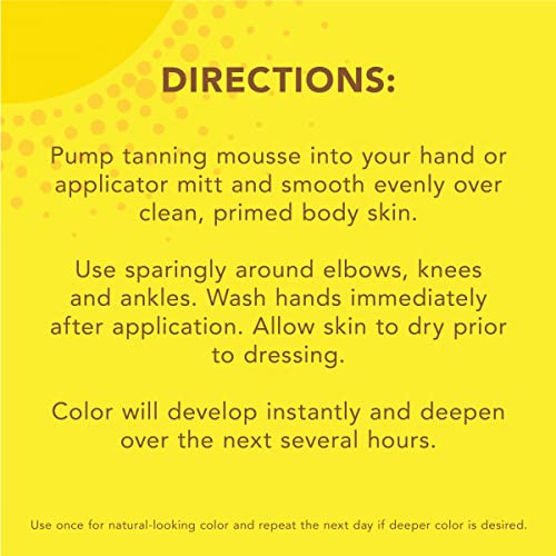 Jergens Natural Glow Instant Sun Body Mousse, Self Tanner for Deep Bronze Tan...