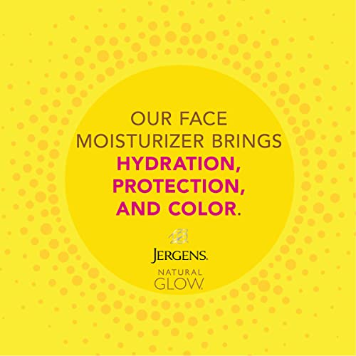 Jergens Natural Glow Self Tanner Face Moisturizer, SPF 20 Facial Sunscreen, F...