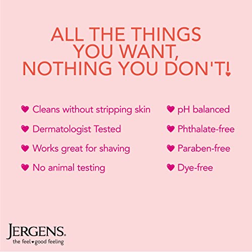 Jergens Softening Cherry Almond Body Wash, Daily Moisturizing Skin Cleanser, ...