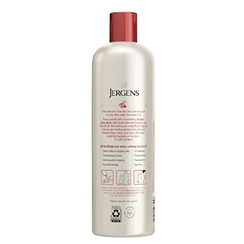 Jergens Softening Cherry Almond Body Wash, Daily Moisturizing Skin Cleanser, ...