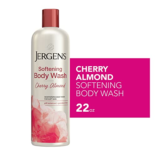 Jergens Softening Cherry Almond Body Wash, Daily Moisturizing Skin Cleanser, ...