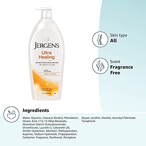 Jergens Ultra Healing Dry Skin Moisturizer, Body and Hand Lotion for Dry Skin...