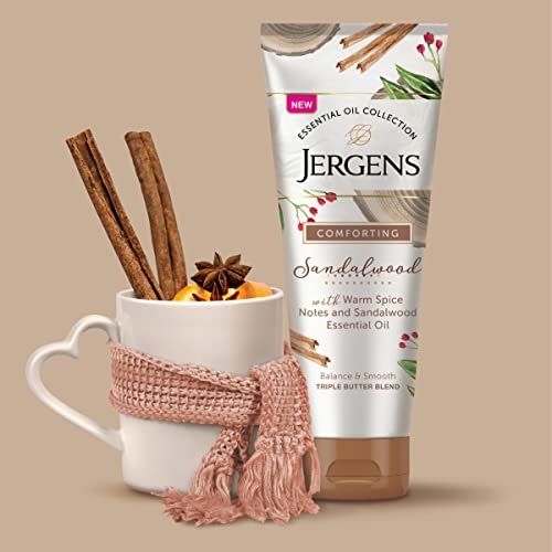 Jergens Vanilla Sandalwood Body Butter, Infused with Vanilla and Sandalwood E...