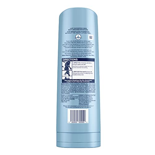 Jergens Wet Skin Body Lotion with Coconut Oil, In Shower Lotion for Dry Skin,...