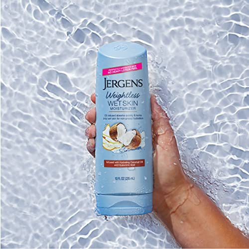 Jergens Wet Skin Body Lotion with Coconut Oil, In Shower Lotion for Dry Skin,...