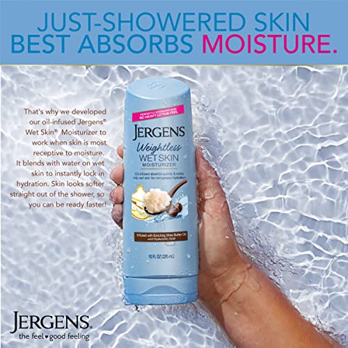 Jergens Wet Skin Body Moisturizer with Shea Butter Oil, Pure Shea Butter In S...