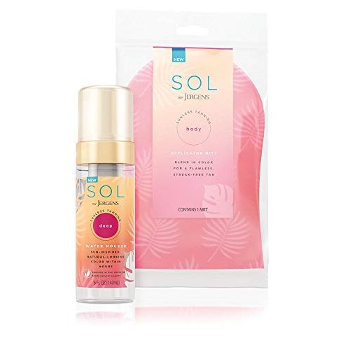 SOL by Jergens Deep Water Mousse, 5 Ounce, Water-based Self Tanner with Self ...