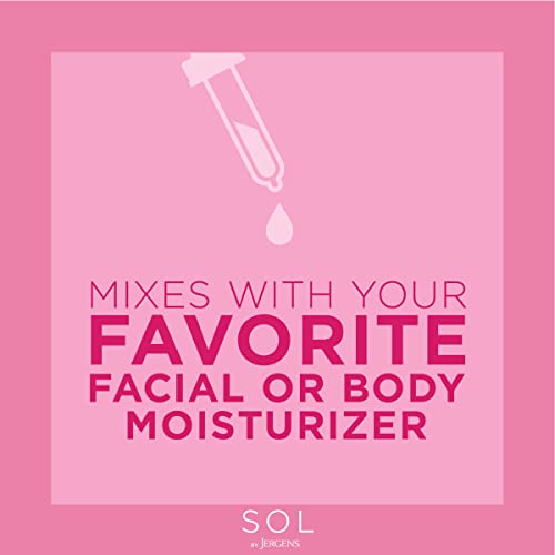 SOL by Jergens Deeper by the Drop Self Tanning Drops for Face and Body, Trave...