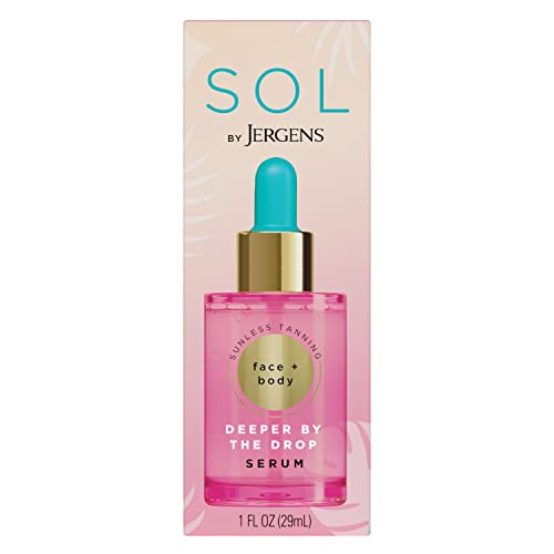 SOL by Jergens Deeper by the Drop Self Tanning Drops for Face and Body, Trave...