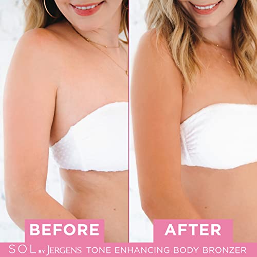 SOL by Jergens Self Tanner Body Bronzer, For All Unique Skin Tones, Sunless T...
