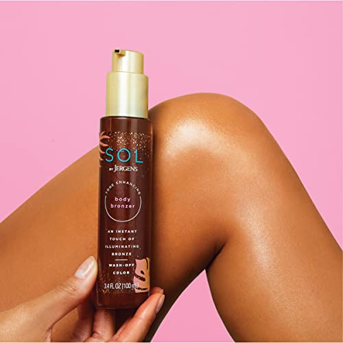 SOL by Jergens Self Tanner Body Bronzer, For All Unique Skin Tones, Sunless T...