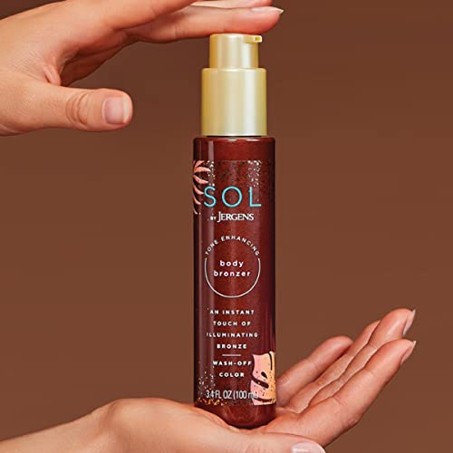SOL by Jergens Self Tanner Body Bronzer, For All Unique Skin Tones, Sunless T...