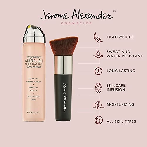 MagicMinerals AirBrush Foundation by Jerome Alexander – 2pc Set with Airbrush...