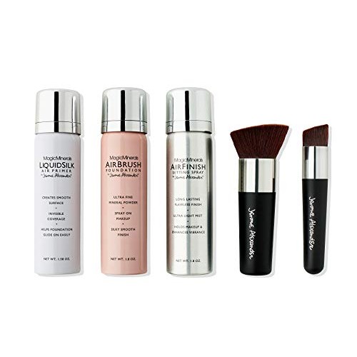 MagicMinerals Deluxe AirBrush Foundation by Jerome Alexander – 5pc Spray Make...