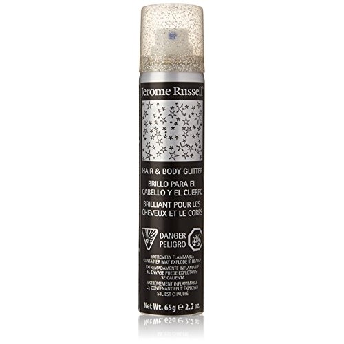 Jerome Russell Hair and Body Glitter Spray, Silver, 2.2 Fluid Ounce