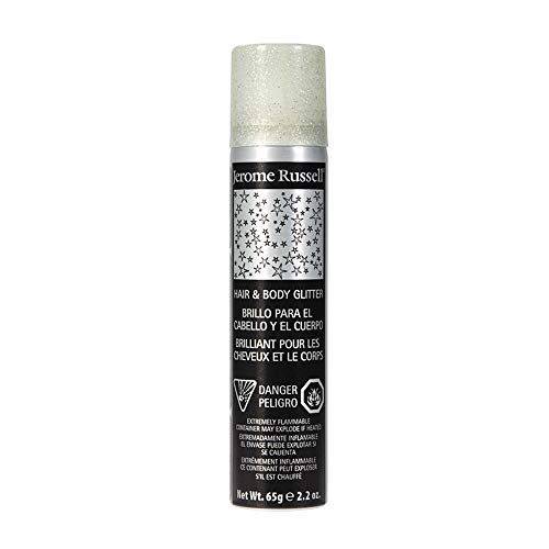 Jerome Russell Temporary Hair and Body Glitter Color Spray, Travel Spray, Lig...