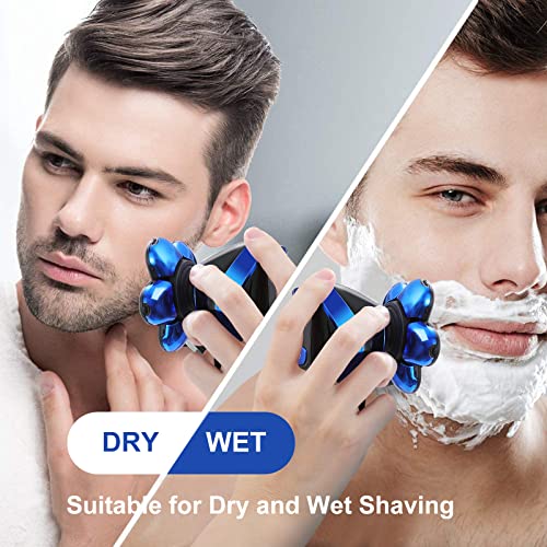 Mens Electric Razors for Men 8 in 1 Waterproof Wet Dry Rotary Cordless Bald H...