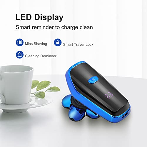 Mens Electric Razors for Men 8 in 1 Waterproof Wet Dry Rotary Cordless Bald H...