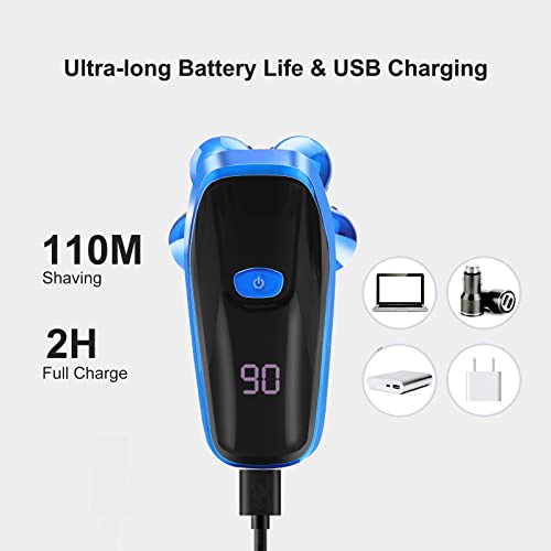 Mens Electric Razors for Men 8 in 1 Waterproof Wet Dry Rotary Cordless Bald H...