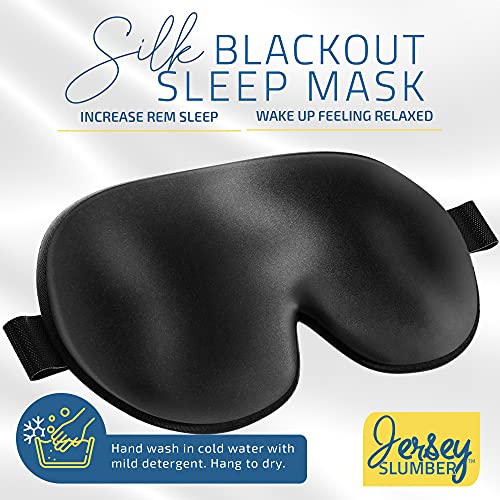 Silk Sleep Eye Mask for Men Women, Comfortable Super Soft Eye Mask with Adjus...