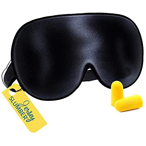 Silk Sleep Eye Mask for Men Women, Comfortable Super Soft Eye Mask with Adjus...
