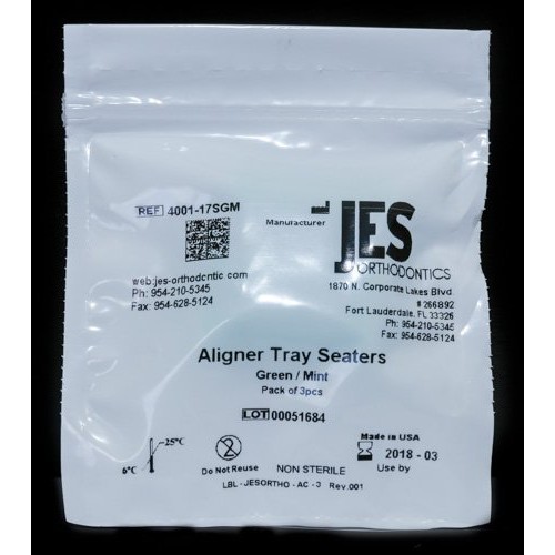 JES Orthodontics Green Chewies for Aligner Trays, Mint Scented (3 Chewies per...