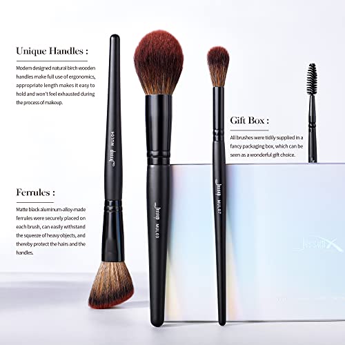 Jessup Makeup Brushes Set Premium Synthetic Powder Foundation Highlight Conce...