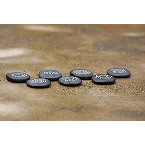 Hot Real Basalt Massage Chakra 7 River Stones Spa Beauty Body Chakras Reiki G...