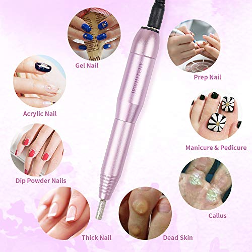 Electric Nail Drill Machine Professional 25000RPM Portable Manicure Pedicure ...