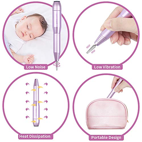 Electric Nail Drill Machine Professional 25000RPM Portable Manicure Pedicure ...