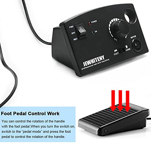 JEWHITENY Professional Nail Drill Machine 30000RPM Light Acrylic Electric Nai...