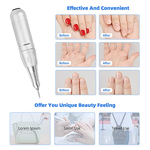 Portable Electric Nail Drill Machine Professional 35000 RPM Manicure Pedicure...