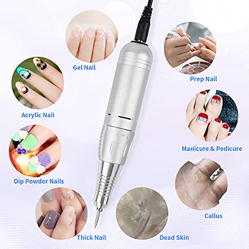 Portable Electric Nail Drill Machine Professional 35000 RPM Manicure Pedicure...