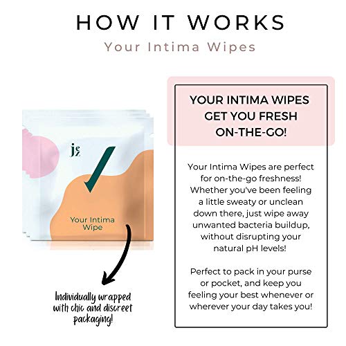 Your Intima Wipes by JEZ V | Individually Packaged Natural Feminine Wipes | p...