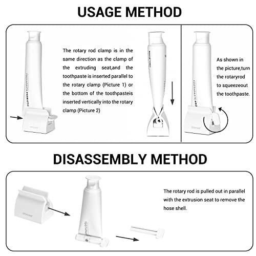 2pcs Rolling Tube Toothpaste Squeezer Toothpaste Seat Holder Stand for Bathro...