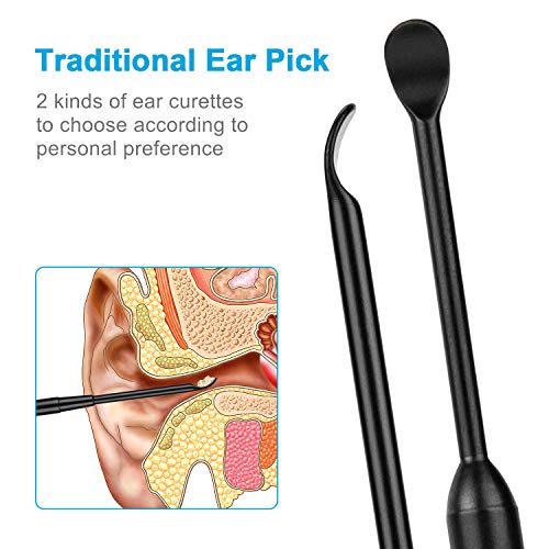 JIANYI Ear Pick, Ear Curette Cleaner, Ear Wax Removal Tool Kit with Storage B...