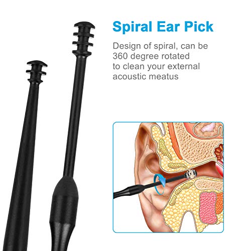 JIANYI Ear Pick, Ear Curette Cleaner, Ear Wax Removal Tool Kit with Storage B...