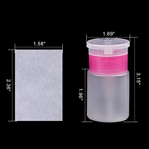 1000 Pcs Gel Nail Polish Remover, Lint Free Nail Wipes Cotton Pad with a Pump...