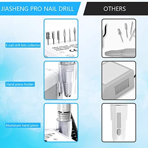 Jiasheng Electric Nail Drill, 30000rpm Professional Nail Drill Machine, Compa...