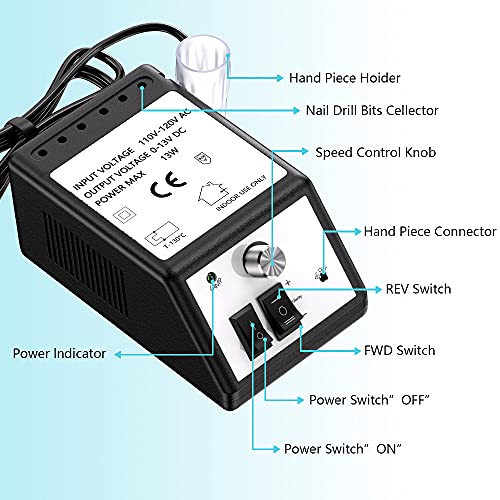 JIASHENG Professional Nail Drill, 20000rpm Electric Nail Drill Machine, Elect...