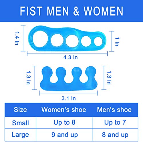 JIASIGAO Toe Separators 2 Pair Bunion Toe Separator for Overlapping Silicone ...