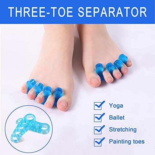 JIASIGAO Toe Separators 2 Pair Bunion Toe Separator for Overlapping Silicone ...
