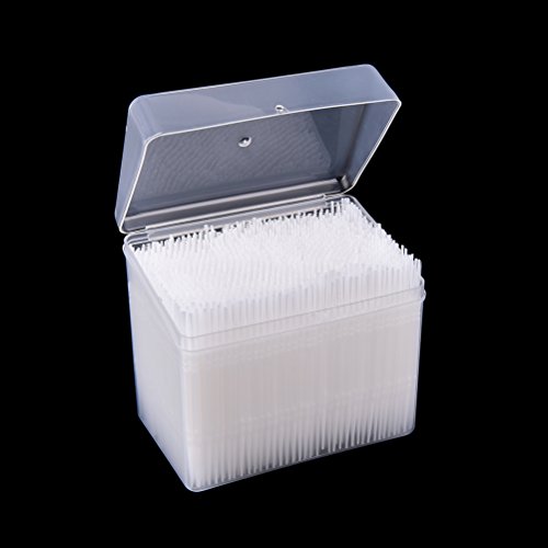 JiaUfmi 1100Pcs Dental Picks Plastic Toothpick Oral Hygiene 2 Way Interdental...