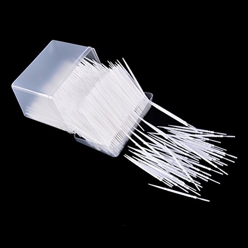JiaUfmi 1100Pcs Dental Picks Plastic Toothpick Oral Hygiene 2 Way Interdental...