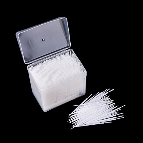 JiaUfmi 1100Pcs Dental Picks Plastic Toothpick Oral Hygiene 2 Way Interdental...