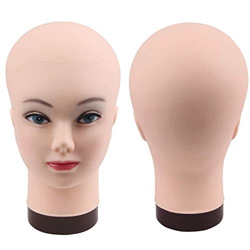 JiaYi Bald Mannequin Head for Wigs Professional Cosmetology Training Manikin ...